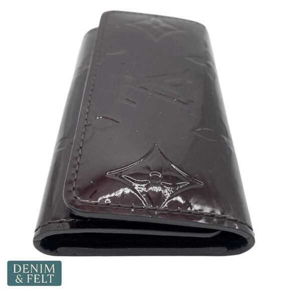 Louis Vuitton Vernis 4 Key Holder Amarante Monogram Patent Leather Wallet - Picture 10 of 16